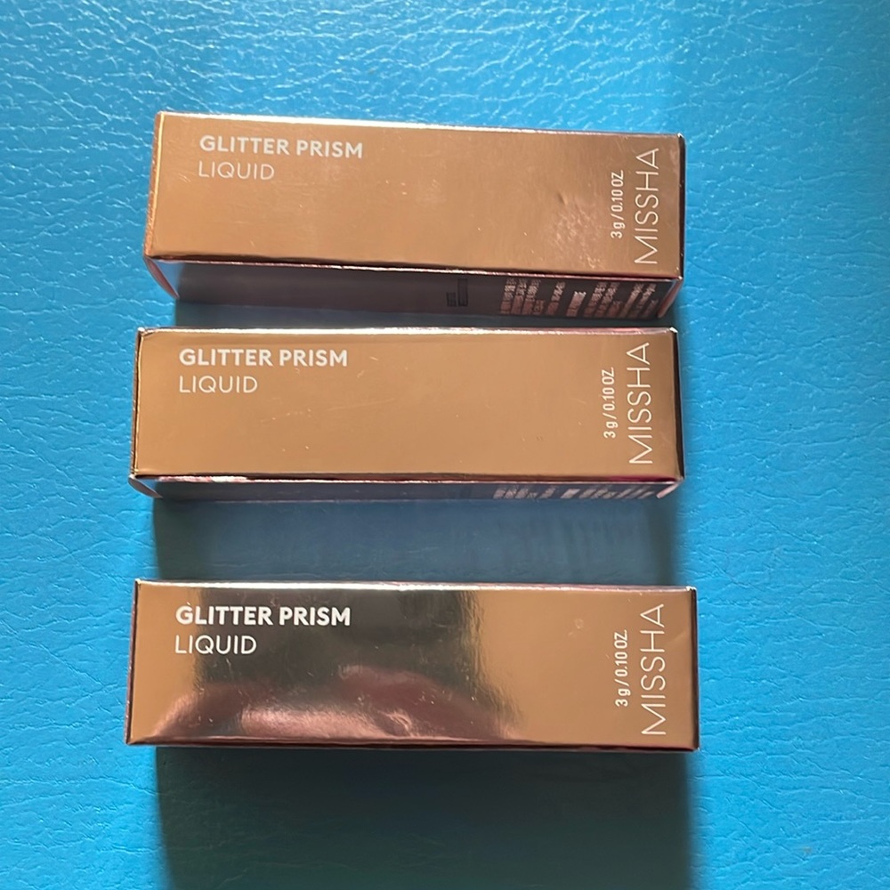 3 unused & unopened Missha Glitter Prism eye shadow.